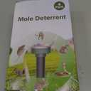 4 Pack Mole Repellent Solar Powered, Snake & Skunk & Vole & Gopher & Armadillo & Rabbit & Groundhog & Chipmunk & Raccoon Repellent for Yard, IP65 Waterproof Ultrasonic Deterrent for Lawns Garden