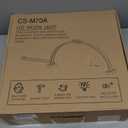 KIRKAS 29inch Large Half Moon Light for Nail Tech, 456 LEDs 3 Color Modes Infinitely Knob Arch Nail Light with Screen and Phone Holder Charging Function, Foldable Lighted Lamp for Manicure, Craft-White