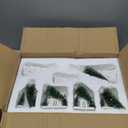 Newtay 12 Pcs Lighted Ceramic White Christmas Village Houses Set Including 4 Ceramic Christmas Village Houses 3 Porcelain Tree and 5 Sisal Tree for Home Decoration, Winter Holiday DIY, Gift