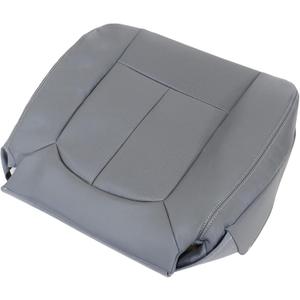 NLQR Gray Front Driver Side Bottom Replacement Perforated Microfiber Leather Seat Cover Compatible with Ford F150 2009 2010 2011 2012 2013 2014 F250 F350 F450 F550 2011 2012 2013 2014 2015 2016