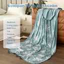 OMERAI Cooling Blankets for Hot Sleepers Breathable Cooling Throw Blanket Lightweight Cooling Summer Blanket for Bed/Travel/Outdoor Coconut Trees Printed Cooling Blankets 50''x70'', Throw Size, Green