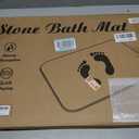 Stone Bath Mat, Diatomaceous Earth Shower Mat, Non-Slip Super Absorbent Quick Drying Bathroom Floor Mat2 Pack, Grey