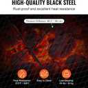 VEVOR X-Marks Fire Pit Grill Grate, Rectangle Cooking Grate, Heavy Duty Steel Campfire BBQ Grill Grid with Handle & Support X Wire, Portable Camping Cookware for Outside Party Gathering, 32 Inch Black