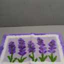 Boao Lavender Purple Bath Mat Floral Tufted Bathroom Rug Lilac Spring Flowers Non Slip Soft Absorbent Lavender Bathroom Decor Accessories for Bedroom Kitchen Floor Tub Shower Sink, 24 x 16 Inches
