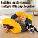 Activity Play Cat Mat, Play Bag for Cat with 4 Holes, Durable Play Rug for Cats, Collapsible Fun Interactive Training Toys Mat for Cats Diameter 16 in, Length 24 in