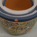 DeeCoo 3 Piece Ceramic Plant pots Indoor Pots Set with Drainage Holes, 5.7/4.7/3.5/inch, Modern Decorative pots Outdoor Plants Lilies, Cacti, Succulents, Snakes, and Bamboo (Blue)