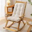 Indoor Adirondack Chair Cushion with Non-Slip Bottom Strap, Comfortable Seat Pad for Indoor Rocking Chairs and Adirondack Furniture (Indoor Beige)
