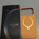 TORRAS Ostand Q3 Silicone for iPhone 17 Pro Max Case, Fit for MagSafe, 360 Spin Ring Stand, Liquid Silicone Cozy Vibrant Grip, Camera Control, Protective Case for iPhone 17 Pro Max, Pastel Orange