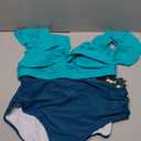 BMJL Womens High Waisted Bikini Sets Tummy Control Swimsuits Two Piece Full Coverage Cute Ruffle Bathing Suit (Large, Green)