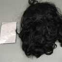 Topcosplay Mens Hair Wig Black Short Curly Fluffy Cosplay Halloween Costume Party Wigs