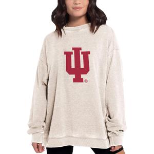 chicka-d NCAA womens Campus Pullover (Large, Oatmeal)