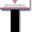 Personalized Memorial Stake Plaque with Poem - American Flag Eagle Design, Garden Tribute - Personalized Memorial Gifts