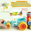 Marstone Toys for 1 Year Old Boy Birthday Gifts: Animal Train Set for Toddlers 1-2, Educational Learning Forest-Themed Push Car Baby Girl Toy 6-12 Months 12-18 Months for Motor Skills