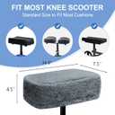 SPRING SEAON Knee Scooter Cushion Pad Cover for Adults Comfortable Plush Soft Cushion for Scooters Knee Walker Accessories for Pain Relief(Gray)