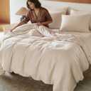 Bedsure 100% Organic Cotton Duvet Cover King Size - GOTS Certified, Luxury PureWoven Duvet Cover Sheet with Zipper, Ultra-Soft Breathable Bedding Set for Home Hotel(Linen, 104"x90")