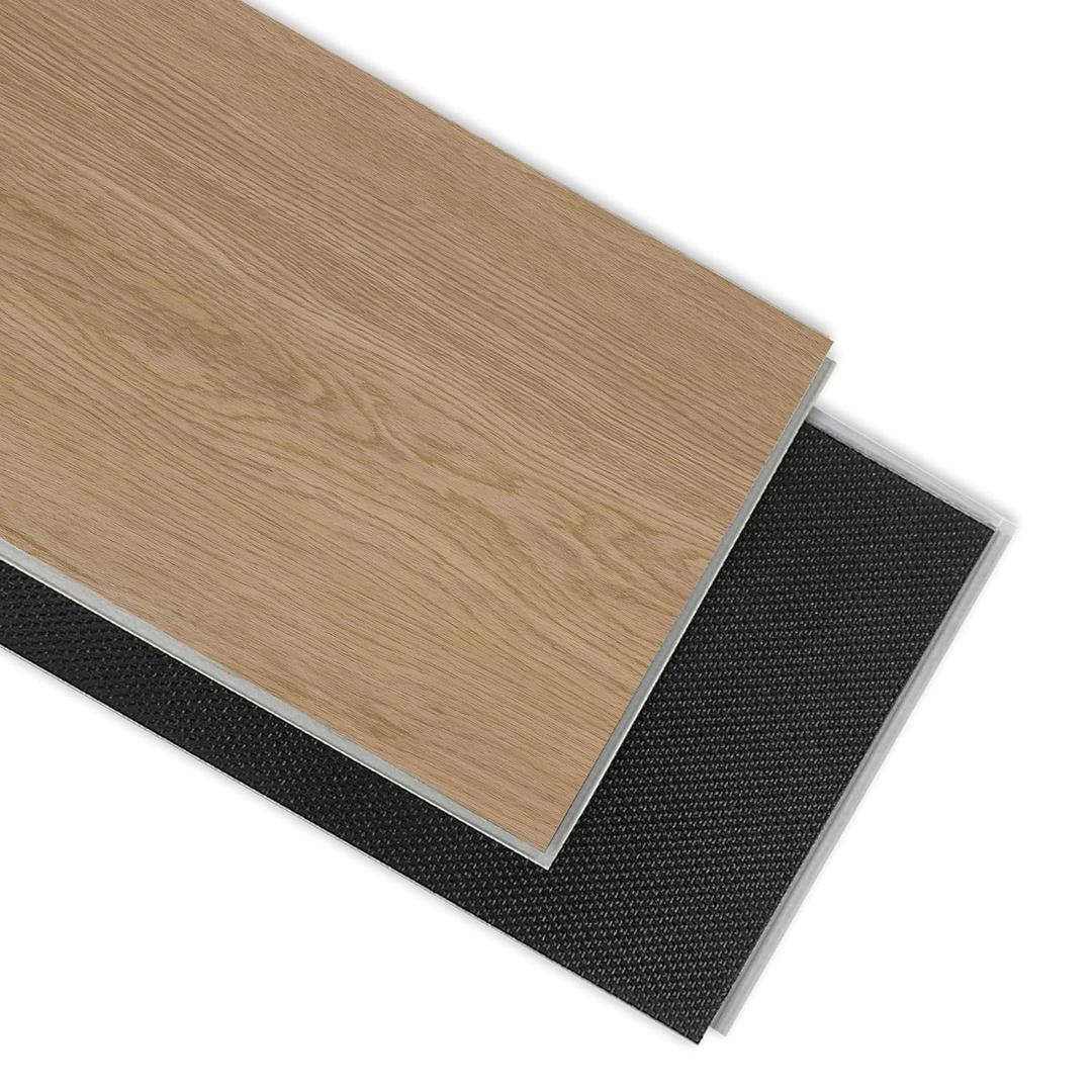 SPC Luxury Vinyl Flooring 5mm Thick | Waterproof Click Lock Rigid Core | IXPE Soundproof Underlayment | Easy Install Wood Look Plank,10 Planks (21.5 Sq. Ft) (Classic Oak)