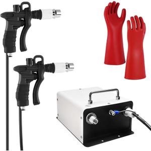 Ionizing Air Gun 10KV Anti Static Gun for Painting Acrylic Electrostatic Elimination (with 2 air guns)