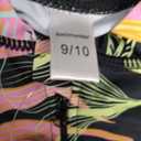 Big Girls One Piece Swimsuits Short Sleeve Rash Guard for Girl Hawaiian Bathing Suit with Sun Protection Beachwear Black Jungle Wild Size 10/8-10 Years