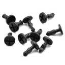 10pcs Engine Compartment Trim Panel Cover Plate Screw Clip Compatible for Porsche Cayenne 2003-2006 2008-2010 Black