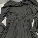 Women's Casual Puff Long Sleeve Dress
(Black, Large)