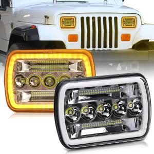 MAYELLO 5x7 Led Headlight 7x6 Led Headlights DOT Approved H6054 Led Headlights Hi/Low Sealed Beam Headlights Compatible with Jeep Cherokee XJ Wrangler YJ Ford Chevy GMC Toyota Nissan Dodge etc