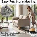 Furniture Sliders with 360 Self Adhesive Caster Wheels Mini Rollers for Furniture, Storage Bins & Appliances Black, (8, Black)