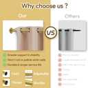 Gold Blackout Curtain Rod,Wrap Around Curtain Rods For Windows,1 Inch Diameter Adjustable Heavy Duty Curtains Rods for Bedroom For Sliding Glass Door (34-95 Inch)