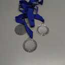 PATIKIL Award Medals, Place Winner Medals with Yellow Neck Ribbon Prize Medal for Competitions (Silver)