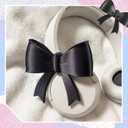 2 Pack Black Bow Headphone Accessories Cute 3D Printed Bows Coquettish Headset Attachment Gaming Accessories Christmas Gamer Gift for Her Women Gamers Streamers