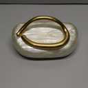 Women Acrylic Clutch Box Metal Handle Evening Bag Trendy Ladies Shoulder Crossbody Purse for Wedding Party Causal (Beige)