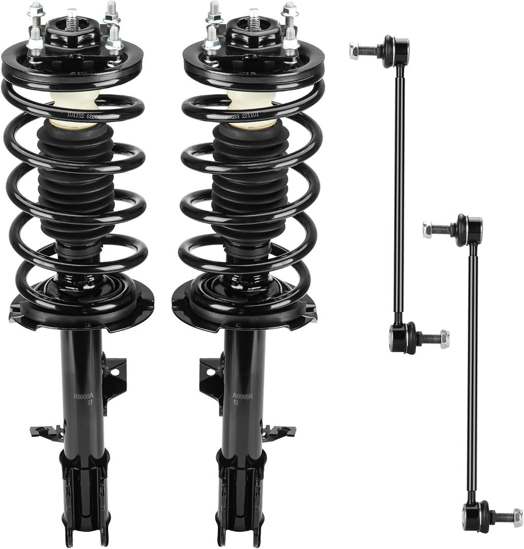 Front w/Coil Strut & Sway Bar Links for Ford Escape 2005-2012, for Mazda Tribute 2005-2011(Not for 2007), for Mercury Mariner 2005-2011, Spring Struts Replace for 171594 171593 K80296, 2006 2008 2009