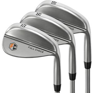 Golf Wedges, Degree Golf Sand Wedge, Gap Wdege, Lob Wedge Golf Clubs for Men Women Right Hand, Milled Face for More Spin and Control, Silver,52/56/60 Set