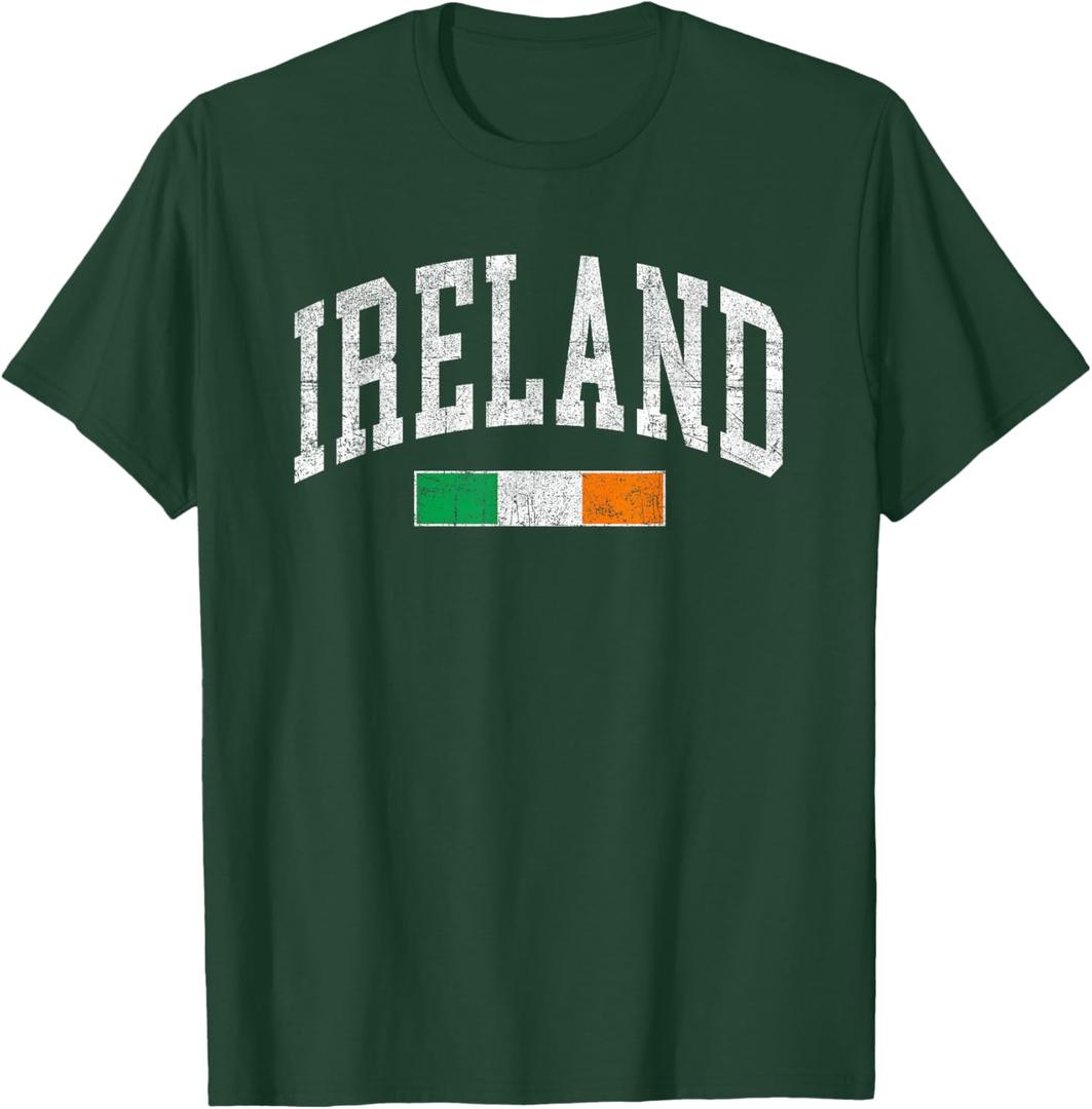 Vintage Ireland Flag Irish Retro Throwback Men's Women's Kids T-Shirt, S