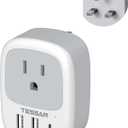 UK Adapters for Travel, TESSAN US to UK Plug Adapter, Ireland Outlet Plug with 3 USB Charger (1 USB C Port), Type G Power Adaptor for USA to England Qatar Hong Kong Scotland Dubai London Kenya Irish