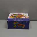 100 PCS Cutting Play Food Toy for Kids Kitchen, Pretend Food Toys for Toddlers, Play Kitchen Toys Accessories with 2 Baskets, Fake Food/Fruit/Vegetable, Birthday Gifts for 3 4 5 Years Old Boys Girls (Blue)