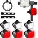 KunHe Bike Lights for Night Riding USB Rechargeable Bike Lights Front and Rear 8+12 Modes Bike Light Set Bicycle Lights Headlight and Taillight Easy to Install (4 PACK)