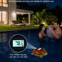 LuxBlue Turtle Floating Solar Pool Thermometer with String & Backlit Screen | Ultra-precise Digital Pool Thermometer with 1 Accuracy, IP68 Waterproof | Pool Temperature Guage for Hot Tub, Spa, Pond