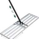 Professional Lawn Leveling Rake, 36x10inch Heavy Duty Lawn Lute & Lawn Leveller with Stainless Steel Pole, for Effortless Leveling on Garden, Golf Course, Farm, Backyard