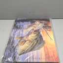 Bass Fish Canvas Wall Art Large Mouth Fish Jumping Picture Wall Art Animal on Ocean Painting Prints for Bathroom Decor Framed(Animal-1,16x24inch (40x60cm))