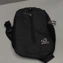 WATERFLY Crossbody Sling Backpack Sling Bag Travel Hiking Chest Bag Daypack (Black)