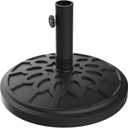 Umbrella Base - Heavy-Duty 19lbs Weighted Outdoor Stand for Patio Table, Tilt, and Lightweight Freestanding Umbrellas by Pure Garden (Black)