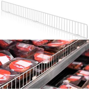Yaocom 1 Pcs Retail Gondola Shelf Front Wire Fence Guard, White, 48" X 3"