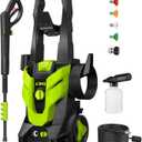 Pressure Washer, Power Washer with 4 Quick Connect Nozzles 1 Foam Cannon, High Pressure Cleaning Machine for Cars/Fences/Driveways/Patios/Farms/Home Cleaning