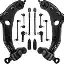 Control Arm, Replacement For Front Lower Control Arm with Ball Joint Sway Bar Outer Inner Tie Rod Boot Compatible With 2013-2016 Mazda CX-5-12 Pcs