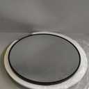 22 Inch Black Round Circle Mirror for Wall,Modern Bathroom Mirrors with Simple Metal Frame, Entryway, Bedroom Vanity, Living Room, Hallway Decor (Matte Black, Wall Mounted)