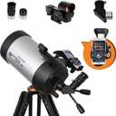 Celestron StarSense Explorer DX 5-inch App-Enabled Telescope  130mm Schmidt-Cassegrain with Smartphone Dock & StarSense App  iPhone & Android Compatible  Easy-to-Use for Beginners