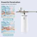 Microtree Nano Facial Steamer - Rechargeable & Portable High Pressure Face Oxygen Sprayer Machine, 0.3mm Nozzle Micro Mist Skin Hydrator, Essential Water Infusion Facial Spa Treatment, White