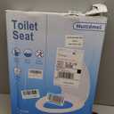 Huttdmel Elongated Toilet Seat 18.5", Soft Close Quiet Lid, Top & Bottom Mount, Never Loosen Hinges, Easy Install, Heavy Duty PP No Yellowing, Fits Standard Elongated Toilets, White