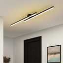 JAYMP 43.3" Modern Ceiling Light with Remote, Black Sputnik Ceiling Lamp, 32W Dimmable LED Lighting Fixture for Dining Room Living Room Kitchen Island Hallway, 2 Lights