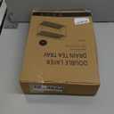 Seoneiro Whiskey Tray, Glass Cup Rack, Mug Holder, Coffee Cup Organizer, Bathroom Countertop Organizer with Drain Board Wine Glass Decorative, Food Tray, Kitchen Spice Rack (Transparent Color-2)